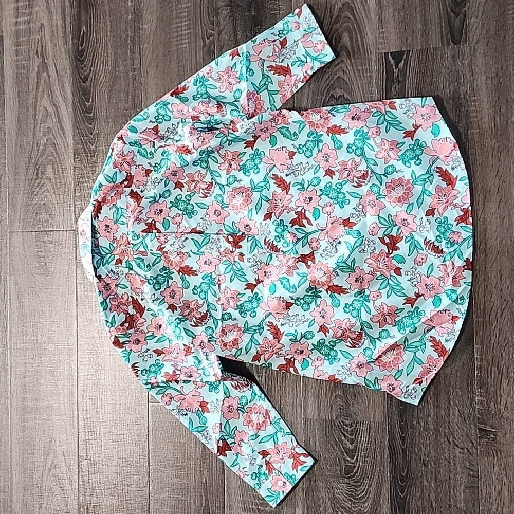 🦩 Lands End no iron supima 3/4 sleeve Top 🦩 - Picture 5 of 5